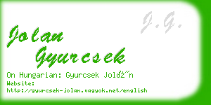 jolan gyurcsek business card